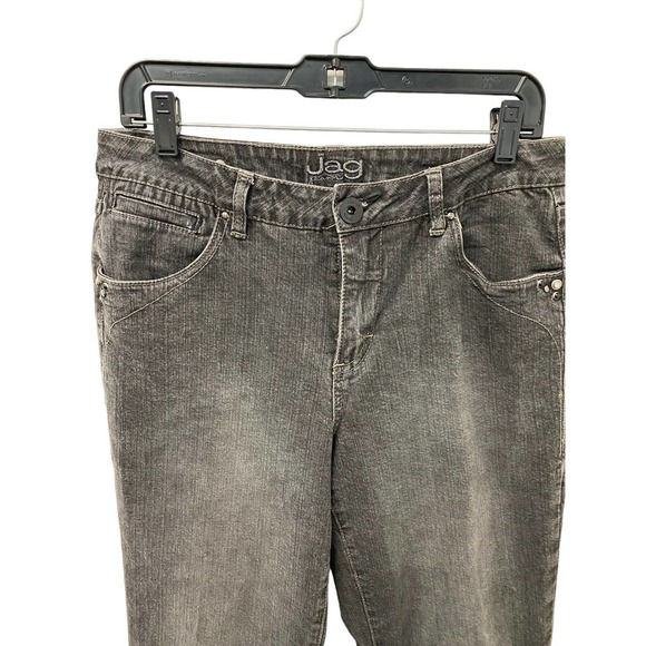 Jag Jeans 12 Petite Dark Wash Mid Rise Straight Leg Denim Cotton Blend Stretch - Picture 2 of 5